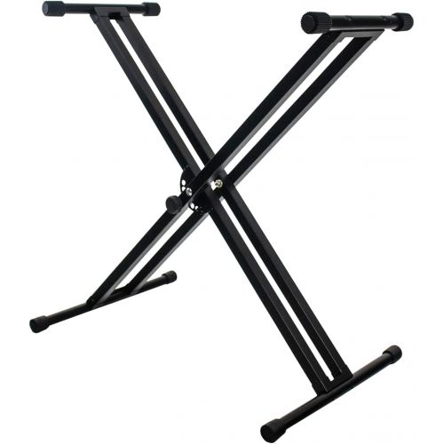  ChromaCast CC-KSTAND Double Braced X-Style Pro Series Keyboard Stand with Locking Straps