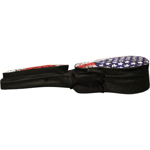  ChromaCast Padded Electric Guitar Gig Bag with American Flag Graphics