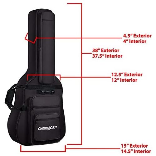  [아마존베스트]ChromaCast CC-A3/4PB-BAG-KIT-1 3/4 Size Acoustic Gig Bag with Pick Sampler & Strap