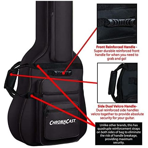  [아마존베스트]ChromaCast CC-A3/4PB-BAG-KIT-1 3/4 Size Acoustic Gig Bag with Pick Sampler & Strap