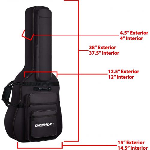  [아마존베스트]ChromaCast CC-A3/4PB-BAG-KIT-1 3/4 Size Acoustic Gig Bag with Pick Sampler & Strap