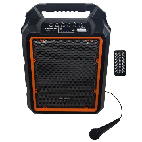  ChromaCast Portable 2 Channel 2 Way 80 watt Rechargeable Bluetooth PA Speaker w Microphone