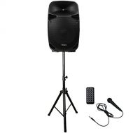 ChromaCast Portable PA 2 Channel 2 Way Active 150 watt Sound System w Bluetooth, Microphone & Stand
