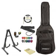 ChromaCast Electric Guitar Accessory Pack with Gig Bag, Stand, Strap, Cable, Lesson, Pick Holder, Tuner, Cloth and Picks