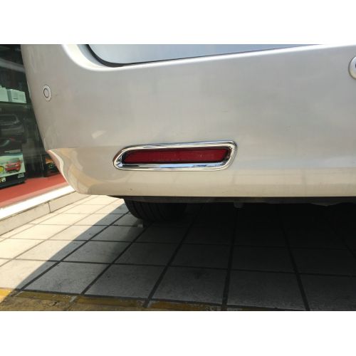  Kaitian 2pcs ABS Chrome Rear Fog Light Lamp Frame Molding Cover Trim Strip Decorative Emblems For Toyota Sienna 2011 2012 2013 2014 2015 2016 2017 2018