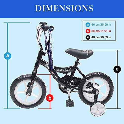  ChromeWheels BMX 12 Kids Bike for 2-4 Years Old, Bicycle for Boys, EVA Tires with Training Wheels