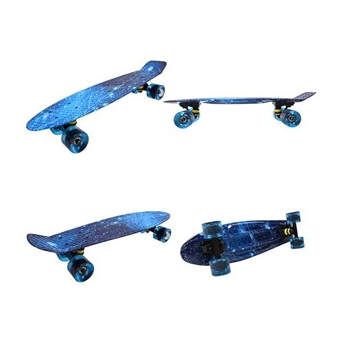  ChromeWheels Skateboards 22 inch Complete Skateboard Deck Mini Cruiser for Kids Boys Girls Youths Beginners