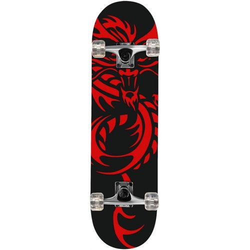  ChromeWheels 31 inch Skateboard Double Kick Skate Board Cruiser Longboard 8 Layer Maple Deck Skateboards for Kids and Beginners