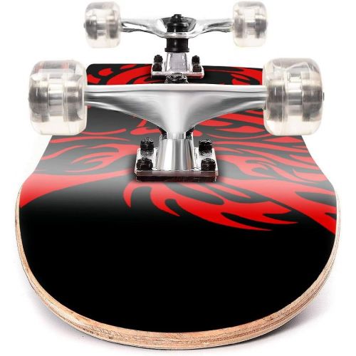  ChromeWheels 31 inch Skateboard Double Kick Skate Board Cruiser Longboard 8 Layer Maple Deck Skateboards for Kids and Beginners