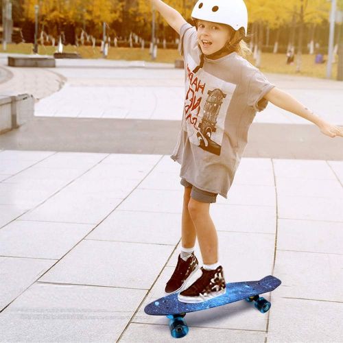  ChromeWheels Skateboards 22 inch Complete Skateboard Deck Mini Cruiser for Kids Boys Girls Youths Beginners