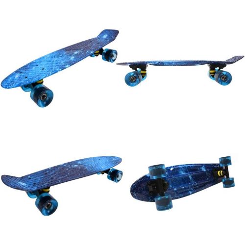  ChromeWheels Skateboards 22 inch Complete Skateboard Deck Mini Cruiser for Kids Boys Girls Youths Beginners