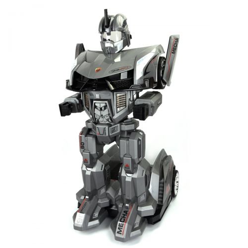  ChromeWheels Ride On Robot, Remote Control Electric Car for Kids, with Sound and Light, Color Silvery Gray