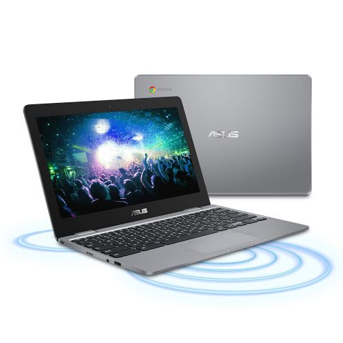 아수스 Asus ASUS Chromebook C223NA-DH02-GR 11.6 HD display, Intel Dual-Core Celeron N3350 Processor (up to 2.4GHz) 4GB RAM, 32GB eMMC storage, Grey