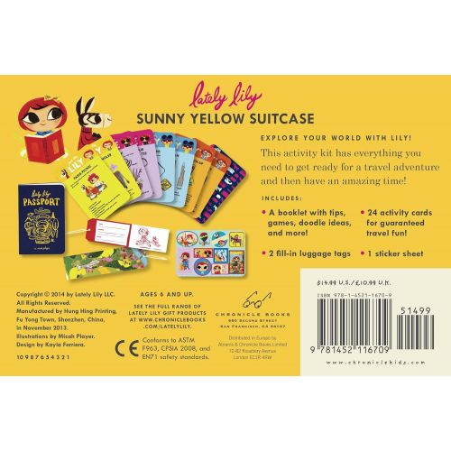  Chronicle Books Lately Lily: Sunny Yellow Suitcase (Lately Lily Traveling Activity Kit, Travel Companion for Kids)