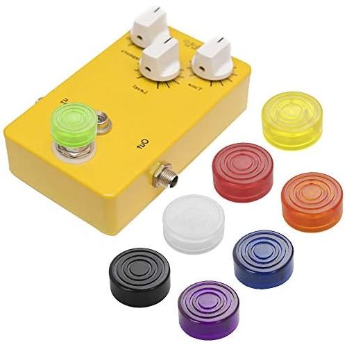  [아마존베스트]Chudian Pack of 16 foot switch toppers, colourful toenail cap, protective cap for guitar effect pedal, 8 colours