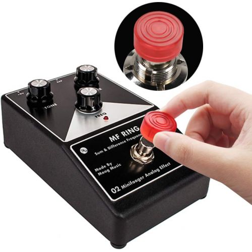  [아마존베스트]Chudian Pack of 16 foot switch toppers, colourful toenail cap, protective cap for guitar effect pedal, 8 colours