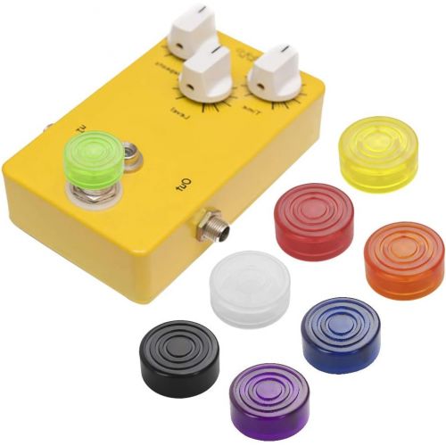  [아마존베스트]Chudian Pack of 16 foot switch toppers, colourful toenail cap, protective cap for guitar effect pedal, 8 colours