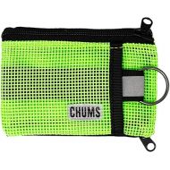 Chums Surfshorts Flow Wallet - Ultra Thin Slim Card RFID Wallet For Men with Keyring Attachment & Quick Drying Mesh - EV Green