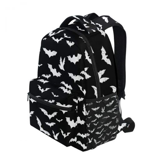  Stylish Bats Halloween Goth Backpack- Lightweight School College Travel Bags, ChunBB 16 x 11.5 x 8