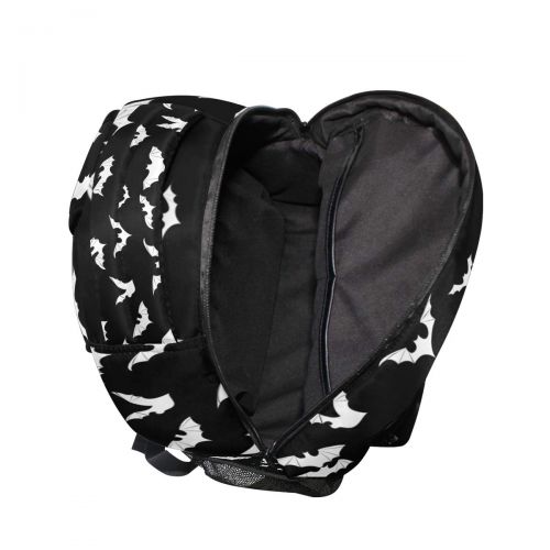  Stylish Bats Halloween Goth Backpack- Lightweight School College Travel Bags, ChunBB 16 x 11.5 x 8