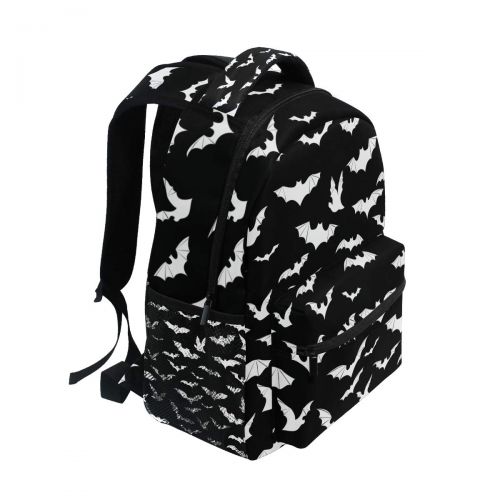  Stylish Bats Halloween Goth Backpack- Lightweight School College Travel Bags, ChunBB 16 x 11.5 x 8