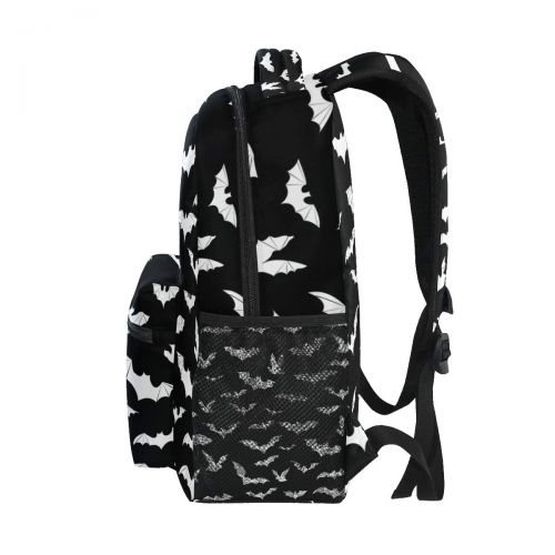  Stylish Bats Halloween Goth Backpack- Lightweight School College Travel Bags, ChunBB 16 x 11.5 x 8