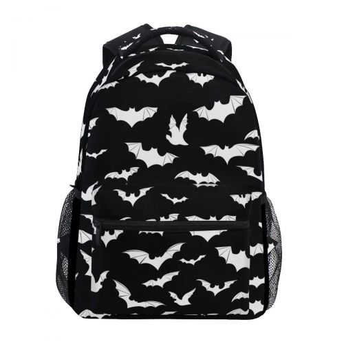  Stylish Bats Halloween Goth Backpack- Lightweight School College Travel Bags, ChunBB 16 x 11.5 x 8