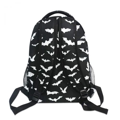  Stylish Bats Halloween Goth Backpack- Lightweight School College Travel Bags, ChunBB 16 x 11.5 x 8