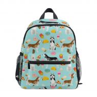 ChunBB Kids School Bag Backpack Huskies Siberian Dog Mint Children Bookbag