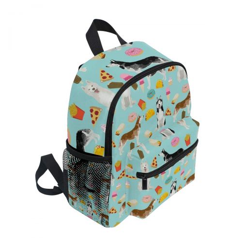  ChunBB Kids School Bag Backpack Huskies Siberian Dog Mint Children Bookbag