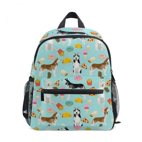  ChunBB Kids School Bag Backpack Huskies Siberian Dog Mint Children Bookbag