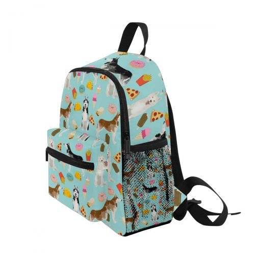  ChunBB Kids School Bag Backpack Huskies Siberian Dog Mint Children Bookbag