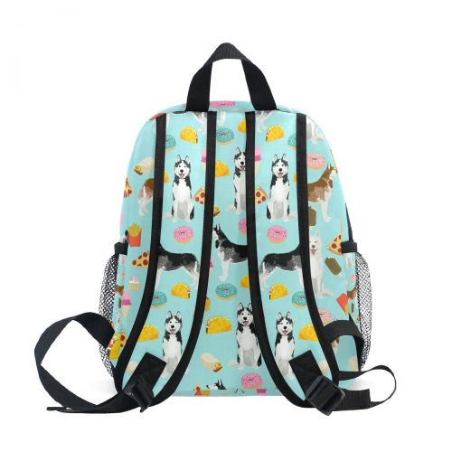  ChunBB Kids School Bag Backpack Huskies Siberian Dog Mint Children Bookbag