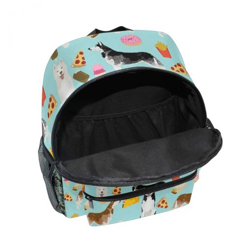  ChunBB Kids School Bag Backpack Huskies Siberian Dog Mint Children Bookbag