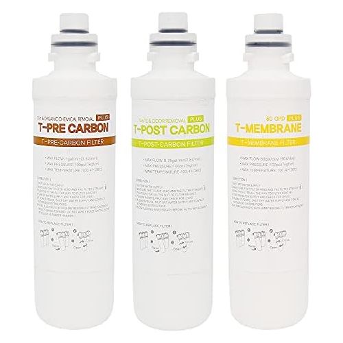  ChungHo Nais 3er Set: T-Pre-Carbon Filter + T-Post-Carbon Filter + T-Membrane Filter Wasseraufbereitungsanlagen/Ersatzfilter