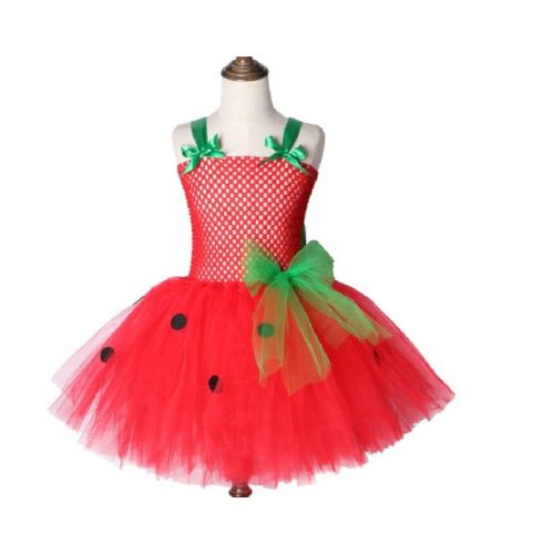  Chunks of Charm Dot Com Strawberry Short Cream Cake Costume Tutu Dress from Chunks of Charm