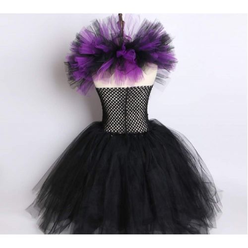  Chunks of Charm Dot Com Evil Queen Malificent Tutu Dress Costume and Headpiece Set from Chunks of Charm