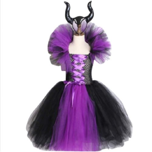  Chunks of Charm Dot Com Evil Queen Malificent Tutu Dress Costume and Headpiece Set from Chunks of Charm