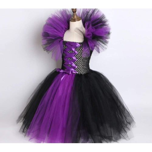  Chunks of Charm Dot Com Evil Queen Malificent Tutu Dress Costume and Headpiece Set from Chunks of Charm