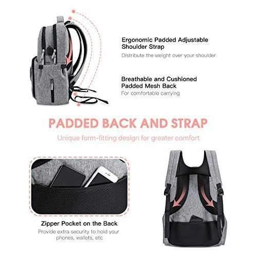 Diaper Bag Backpack,Chuntianli Multi-Function Travel Back Pack Large Maternity Baby Nappy Changing Bag Organizer,Waterproof/Durable,with USB Charging Port/Insulated Holder Pockets/
