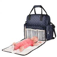 [아마존베스트]Large Diaper Bag, Chuntianli Baby Nappy Tote Bag Maternity Diaper Shoulder Bag Organizer Multi-Function Travel Backpack with Stroller Strap, Nappy Changing Pad, Insulated Pockets f