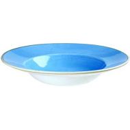 Churchill Stonecast -Wide Rim Bowl Pastateller- Ø28cm, Farbe wahlbar (Cornflower Blue)