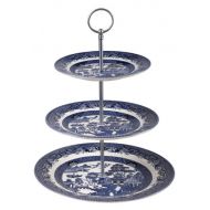 Churchill China Blue Willow Cake Stand 3 Tier (Cake Stand 10.2)