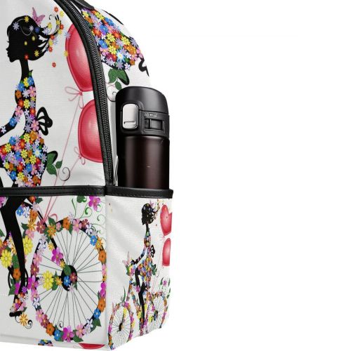  CiCily School Backpack African American Bicycle Women Travel Bag For Teenagers Boys Girls