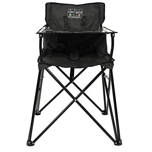  Ciao! baby ciao! baby - Portable High Chair with Rattle Teether Toy - Black Check