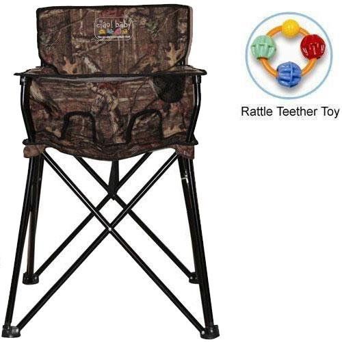  Ciao! baby ciao baby - Portable High Chair with Rattle Teether Toy - Mossy Oak Infinity