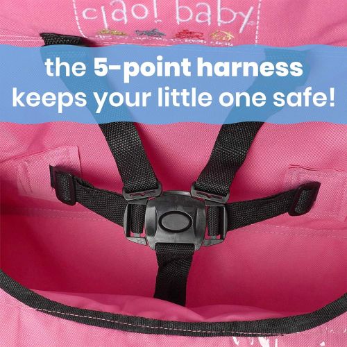  [아마존베스트]Ciao! baby ciao! baby Portable Travel Highchair, Pink