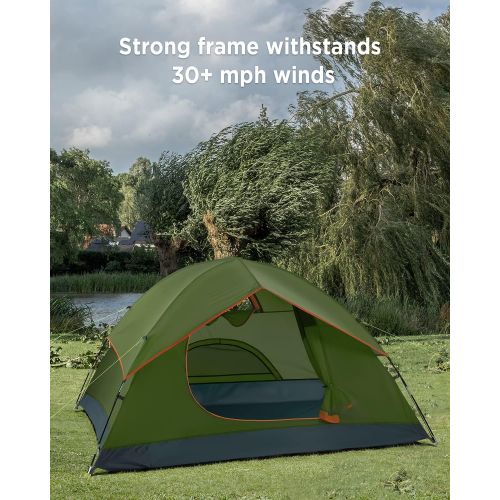  Ciays Camping Tent, Waterproof Family Tent with Removable Rainfly and Carry Bag, Lightweight Tent with Stakes for Camping, Traveling, Backpacking, Hiking, Outdoors