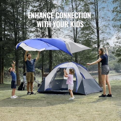  Ciays Camping Tent, Waterproof Family Tent with Removable Rainfly and Carry Bag, Lightweight Tent with Stakes for Camping, Traveling, Backpacking, Hiking, Outdoors