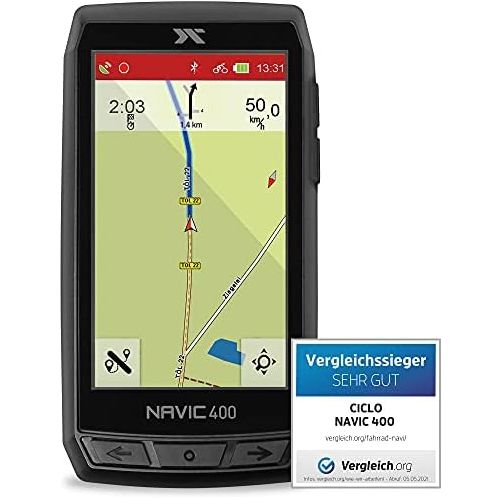  [아마존베스트]Ciclosport CICLO NAVIC 400 - Navigation Device for Cycling and Hiking with 4 Inch Coloured Touch Display